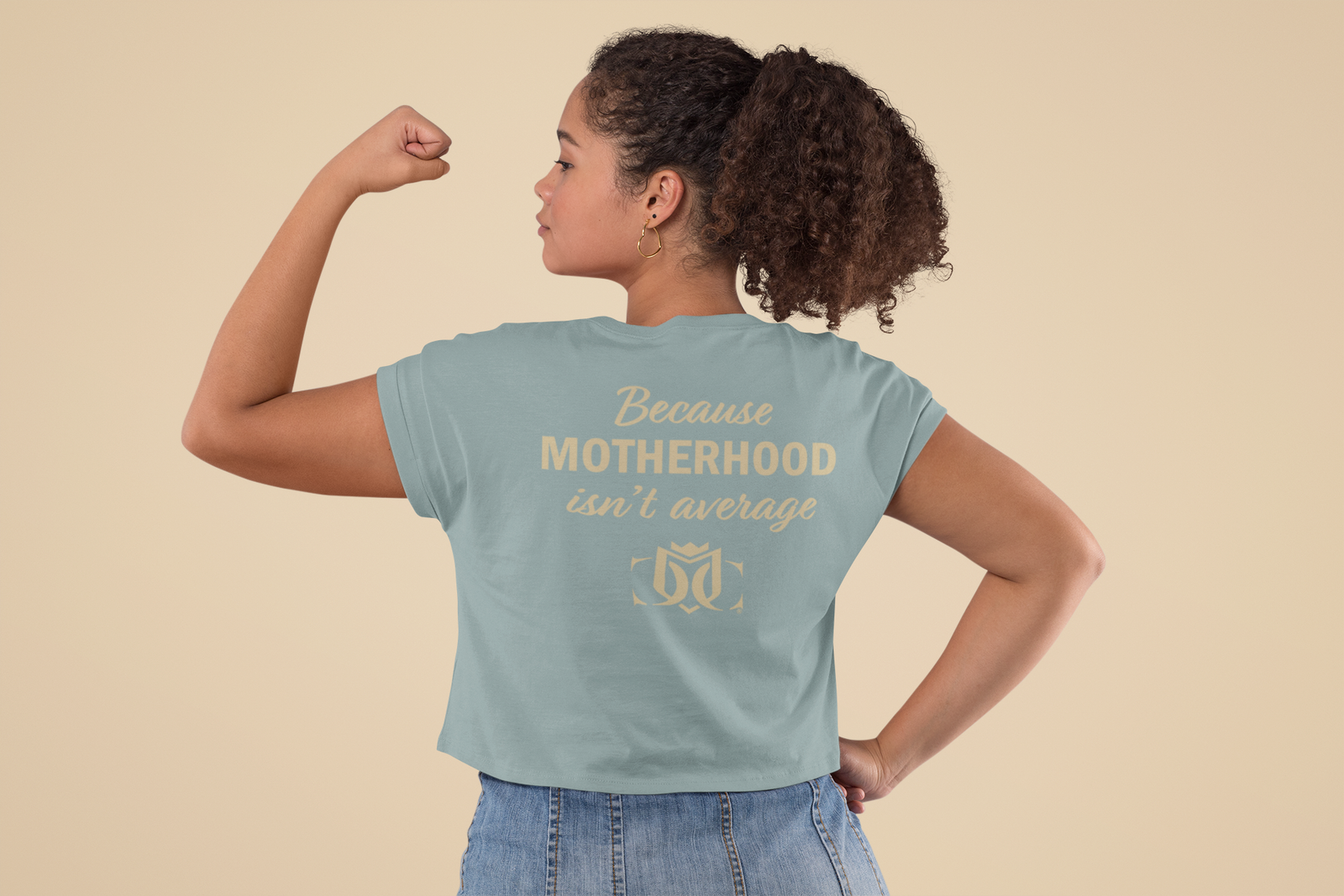 Not Your Average Mom Crop Top - Image 3