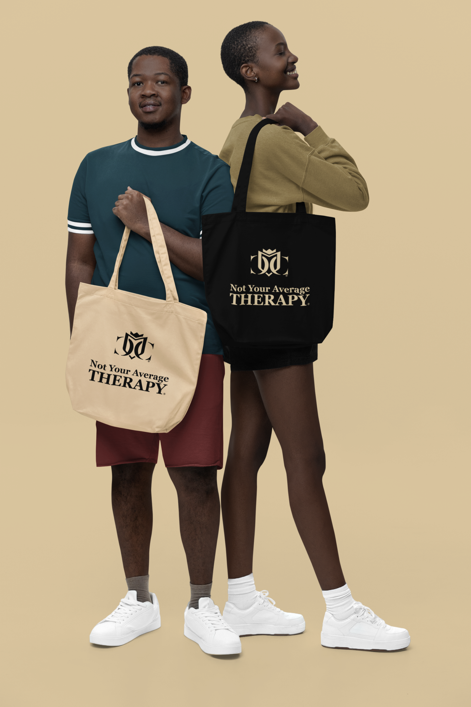 mockup-of-a-man-and-a-woman-carrying-econscious-tote-bags-in-a-studio-m35460